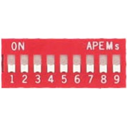 INTER DIP SWITCH APEM 9 CONTACTS