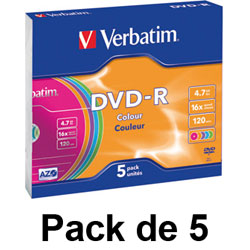 PACK 5 DVD-R VIERGE EN BOITE