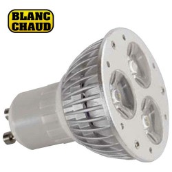 LAMPE GU10 50mm 230V LED BLANC CHAUD 3W